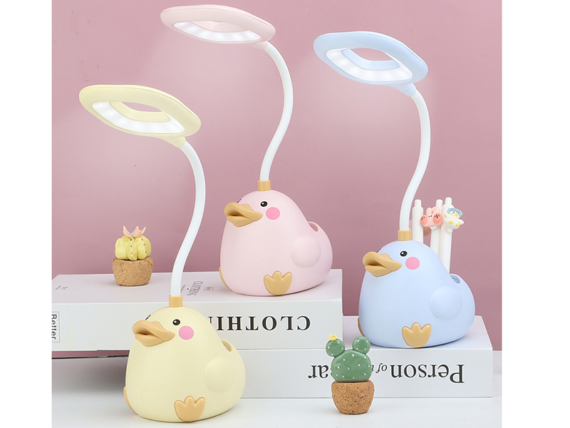 Cute Duck Pen Holder LED Desk Lamp
