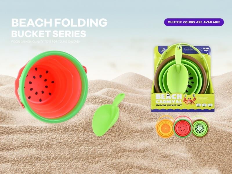 2Pcs Mini Folding Fruit Bucket 3Asst
