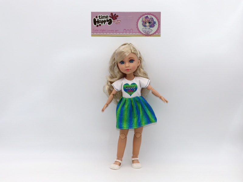 12-Inch 15-Joint Brown Doll