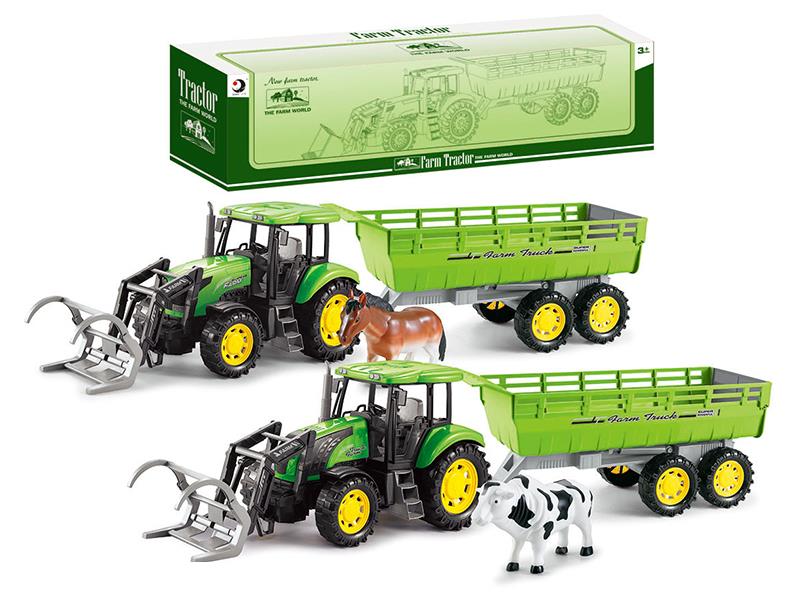 Friction Farm Tractor With Tailer