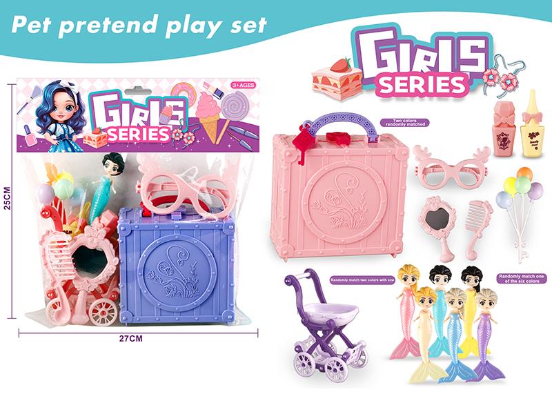 Girl Beauty Toy Stroller Set