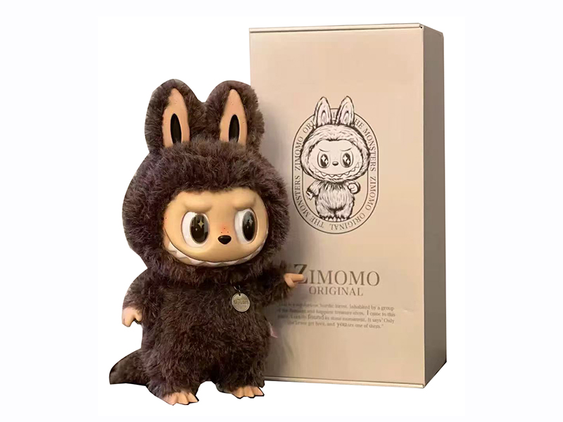 Outsize Limited Edition 40cm 24D Eyeball Plush Vinyl Face Stuffed Labubu Doll With Card