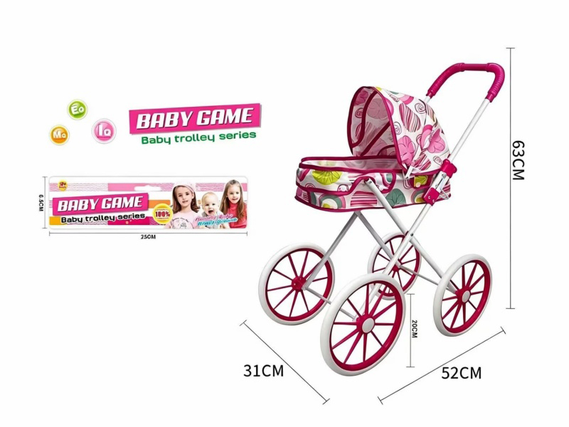 Thick Cloth Iron Stroller Toy(Medium Wheel)