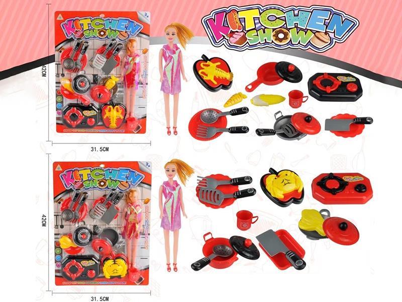 Kitchen Set + Doll