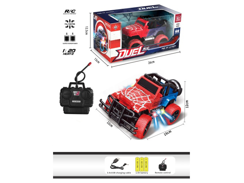 Remote Control Car: Spider-Man Off-Road Remote Control Car (2-Color Mixed Configuration)
