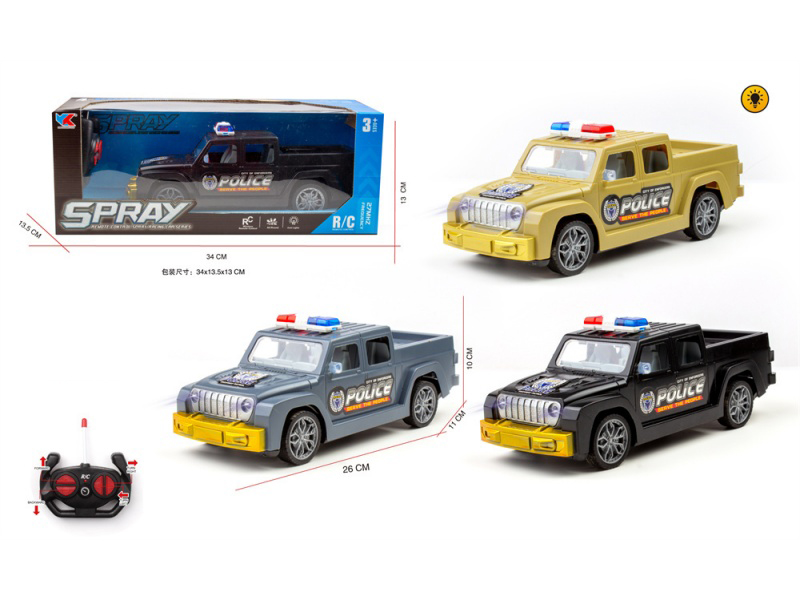 1:16 Wrangler 4CH Pickup Truck: A Police Car With Light Control And No Power Included