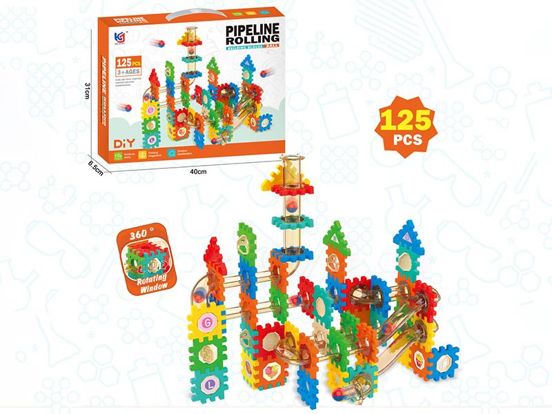 Pipeline Rolling Ball Building Blocks 125pcs