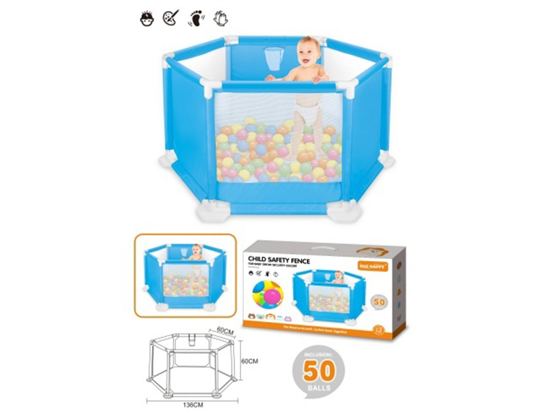136cm Child Safety Fence With 50 Ocean Balls
