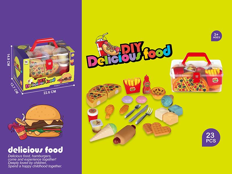 Delicious Food Pizza Set Simulation Toys 23pcs