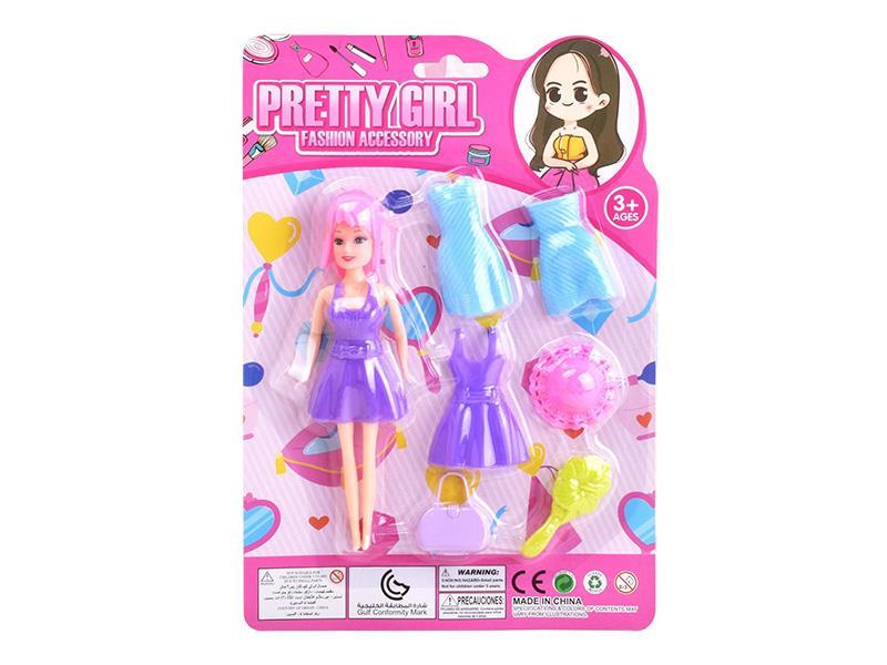 7" Solid Doll Fashion Set