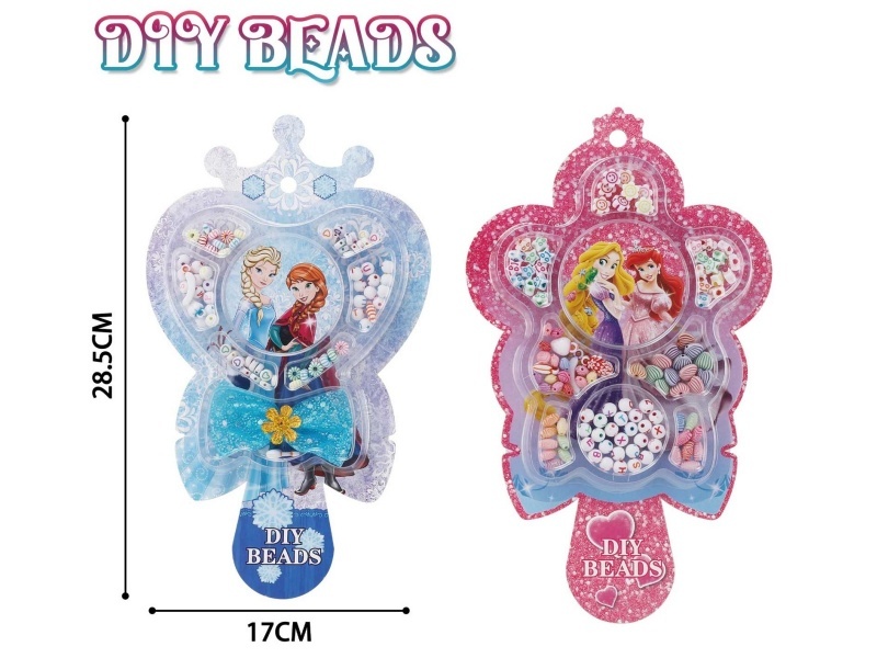Snow Princess Card Alphabet Beaded