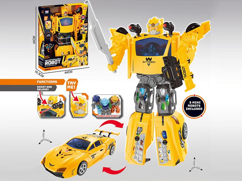 Transformable Sports Car Robot(With 5 Small Robot)