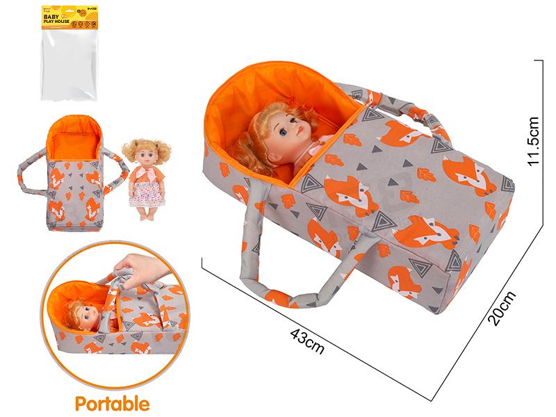 Cloth Bag Portable Sleeping Basket + Doll