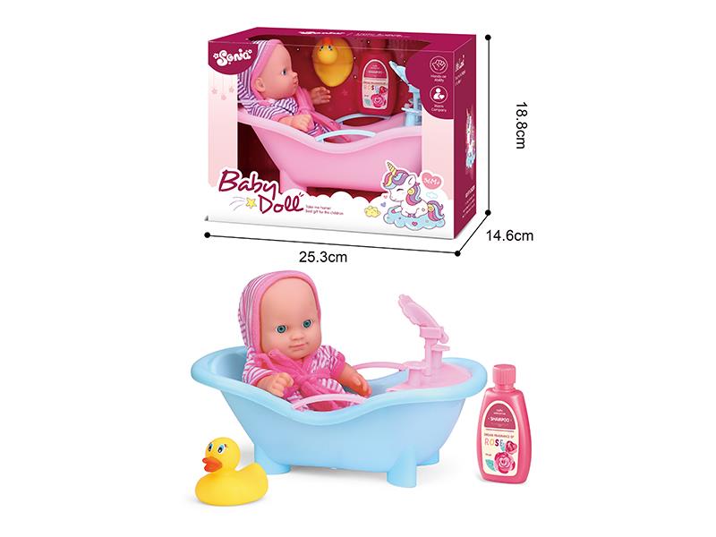 8" Doll Bathroom Pretend Play Toys