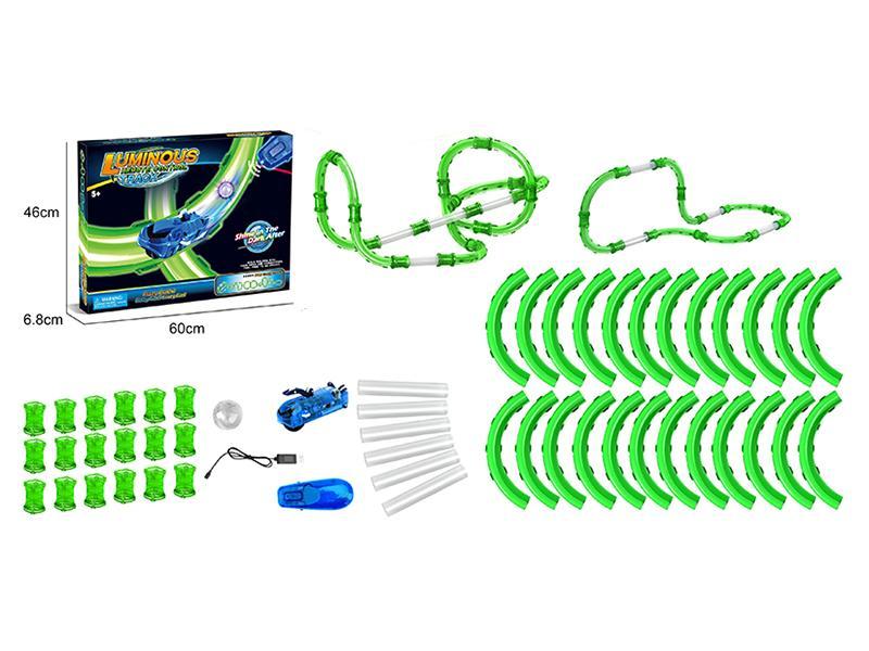 52PCS Remote Control Glow In The Dark Rail Train