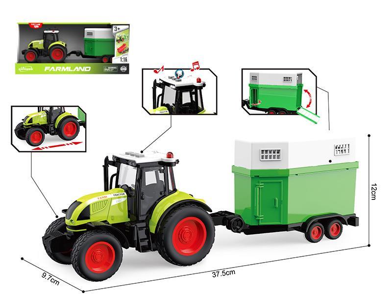 1:16 Friction Farm Livestock Trailer(Sound And Light)
