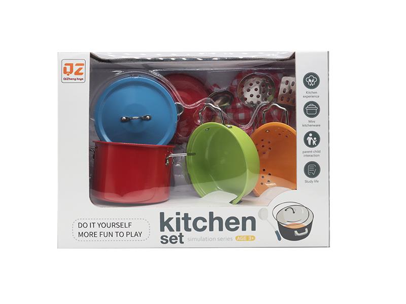 Multicolour Stainless Steel Tableware Toys With Glove