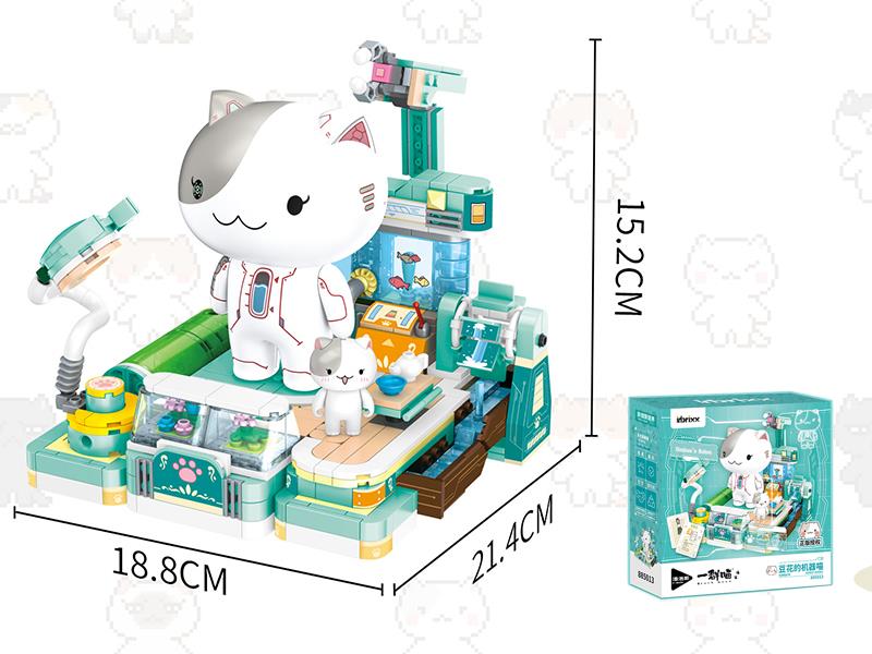 Each Meow Series Building Blocks - Dough Stick Cat's Robot 568pcs