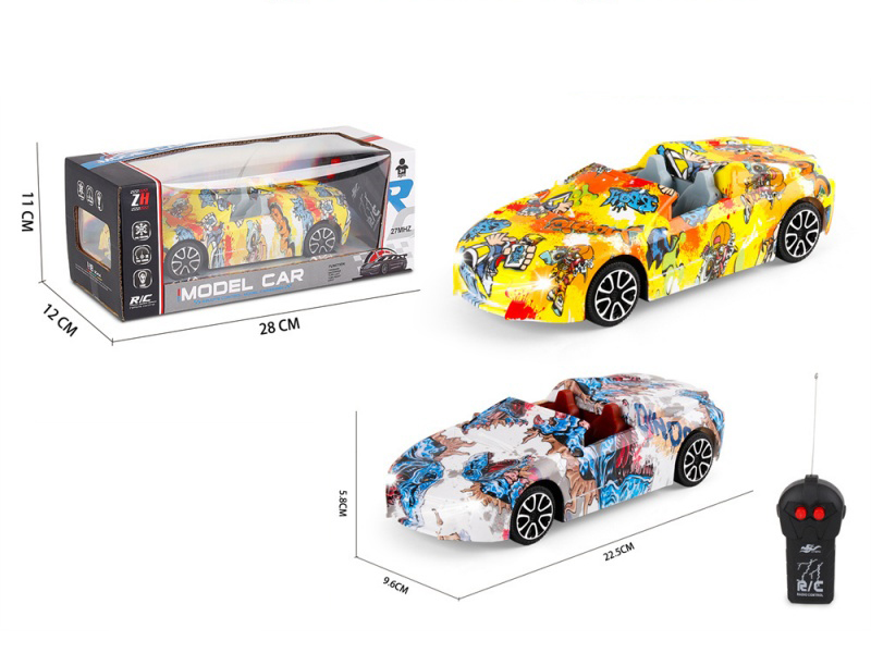 1:18 2CH Convertible Bmw Graffiti: Remote Control Car With Headlights