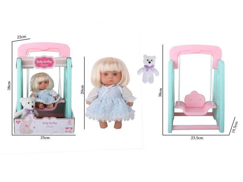 8-Inch Full-Body Rubber (Without Male Or Female Features) Swing Girl