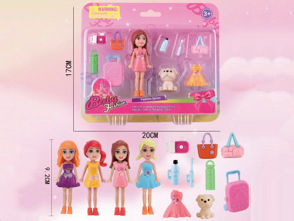 3.5-Inch Dress-Up Doll Travel Set