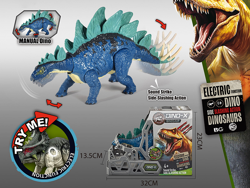 Manual Stegosaurus Toy With Action, Sound And Lights