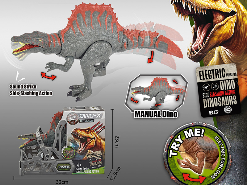 Manual Spinosaurus Toy With Action, Sound And Lights