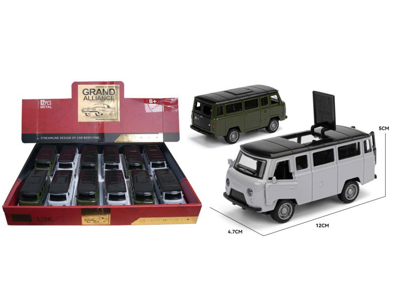1; 36 Force Alloy Car Model Beetles (12 Pieces/Display Box) Three-Color Mixed Set