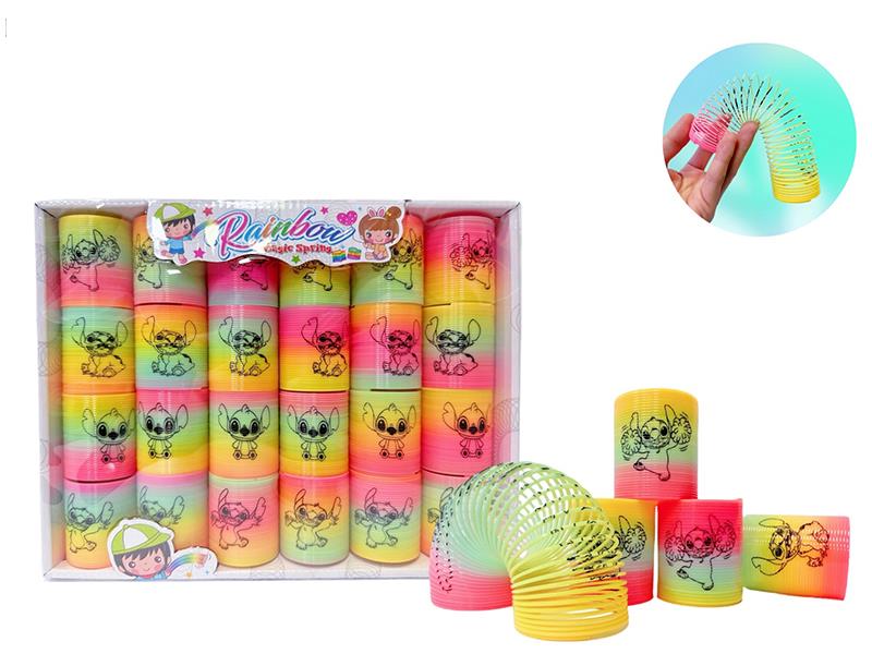 Stitch Rainbow Spring Toys 24pcs