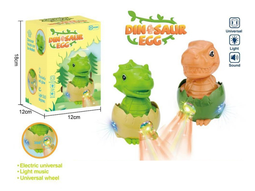 Electric New Tyrannosaurus Rex Triceratops Dinosaur Universal Egg