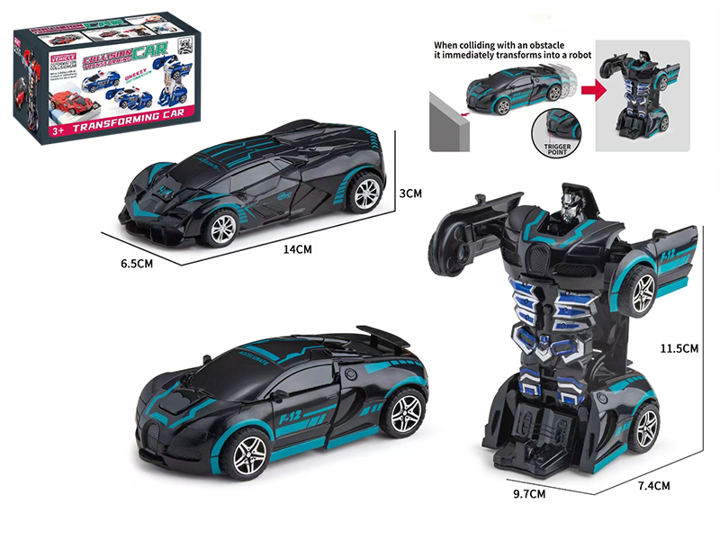 Friction Crash One Key Deformation Bugatti Racing Car 1pcs