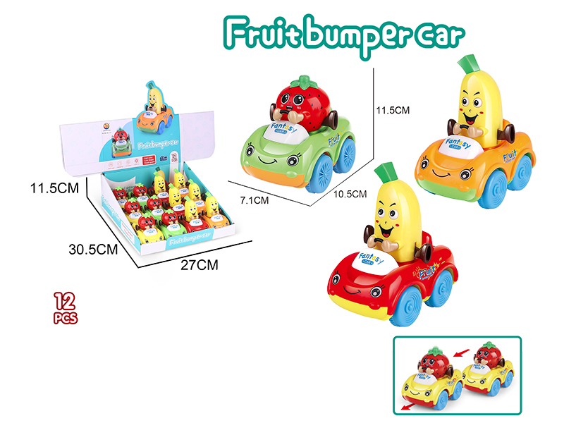 Friction Cartoon Fruit Dumper Car 12pcs/Box