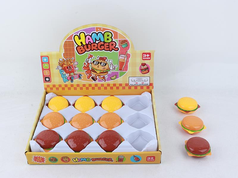 Pull Back Hamburger Toys 12pcs