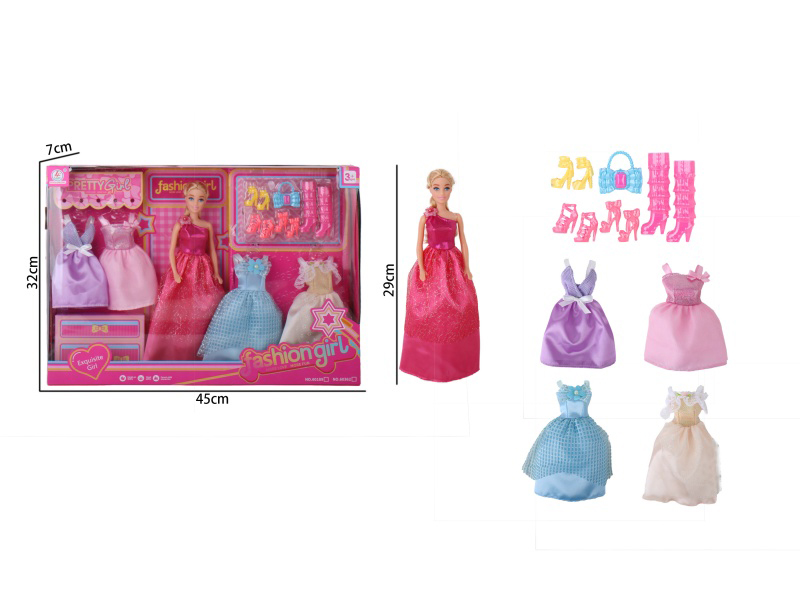 11.5-Inch Injection-Molded Hand-Blown Air Body Outfit Girl Accessories