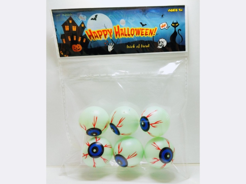 Blown Luminous Round Ball (3.2Cm Diameter), 6Pcs