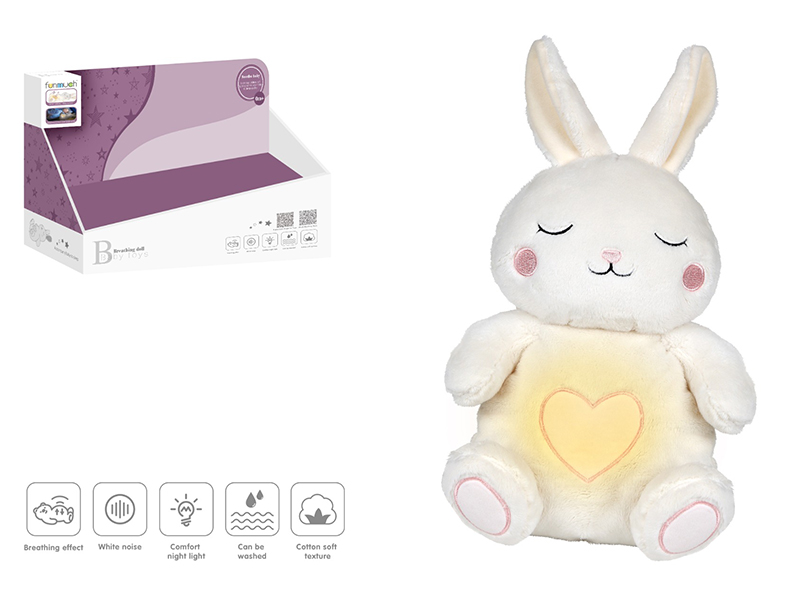 Baby Soothing Breathing Doll Plush Rabbit