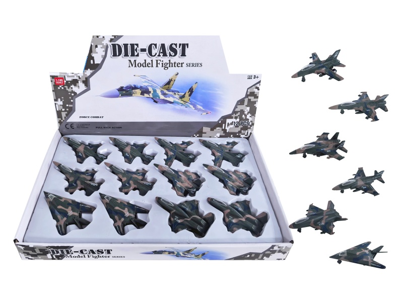 Alloy Six Small Fighter Jets (Camouflage)