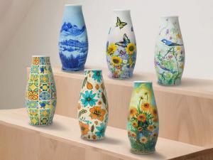 There Is A 3D Vase Puzzle With Lights