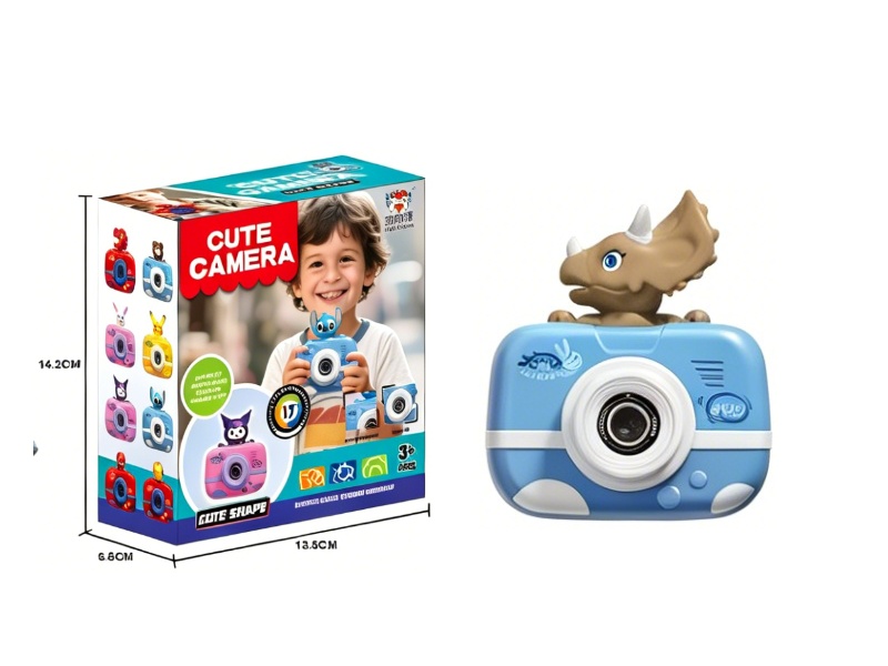 Children'S Camera Can Take Photos, Videos And Play Games (In  Shape Of A Triceratops)