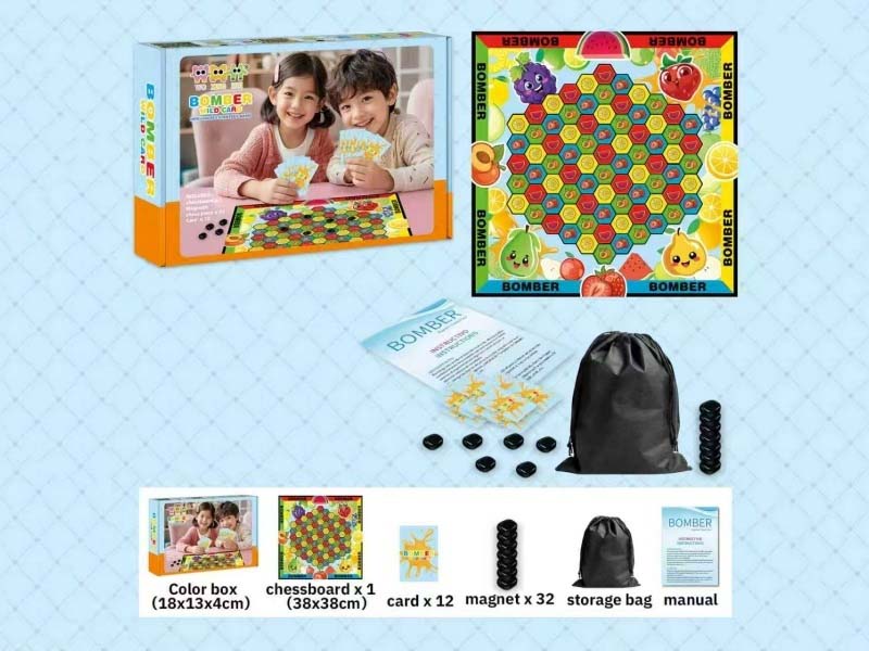 Fruit Magnet Battle Game (Card-themed thickened Cloth Chessboard)