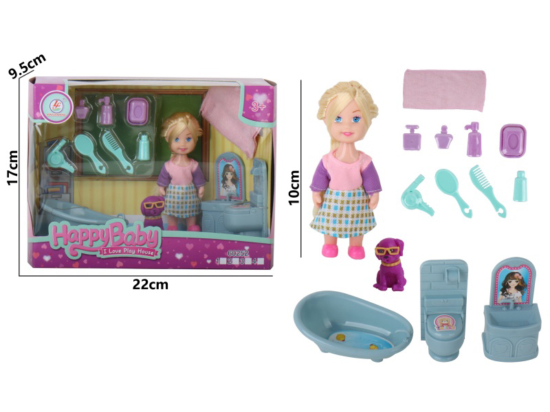 4-Inch Realistic Little Bathroom Accessories