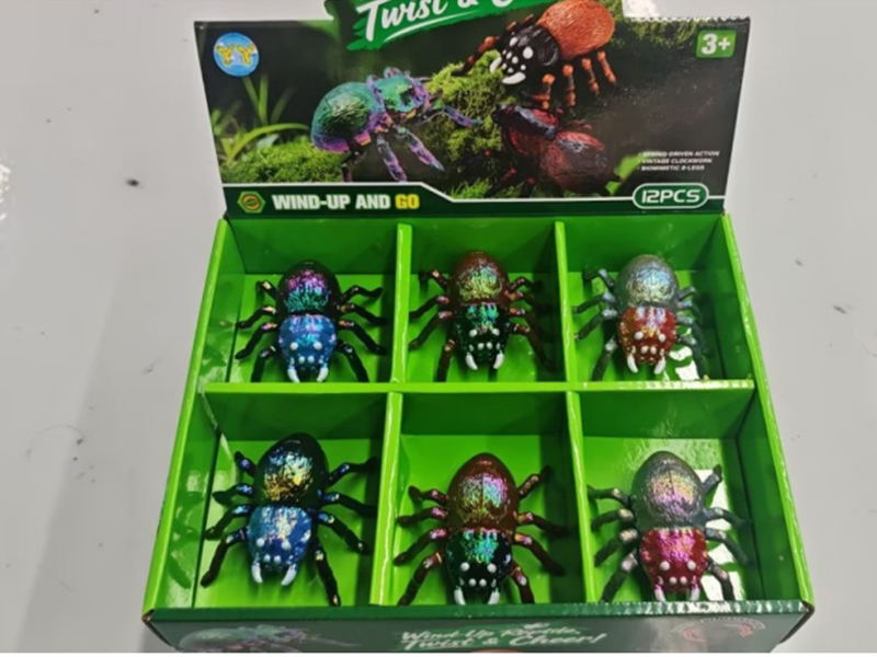 Spring-Wound Crawling Spider (Color-Plated Version) English