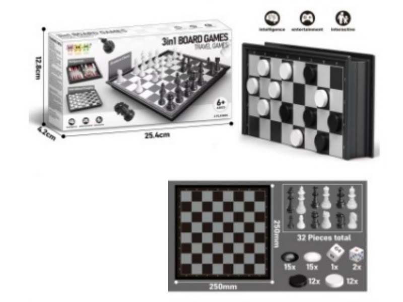 Chess Three-in-one (with magnetic)