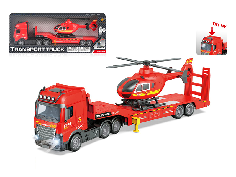 Friction Flatbed Trailer With Lights And Sound