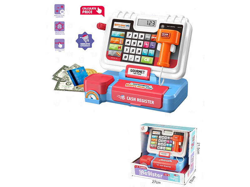 Simulated Touch Screen Cash Register With LCD Display(Calculation Function, Light And Sound)