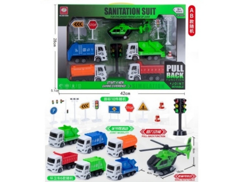 Spring-Loaded Sanitation Set