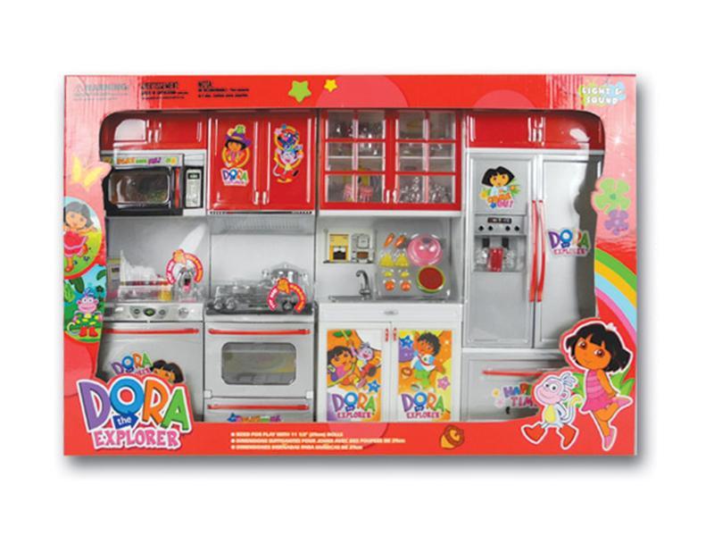 Dora 4-In-1 Fashionable Kitchen Set With Light And Music