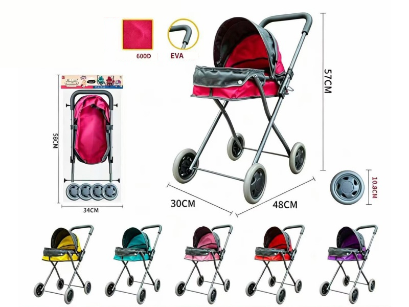 Pure Oxford 600D Thick Cloth Iron Stroller Toy(Small Wheel)