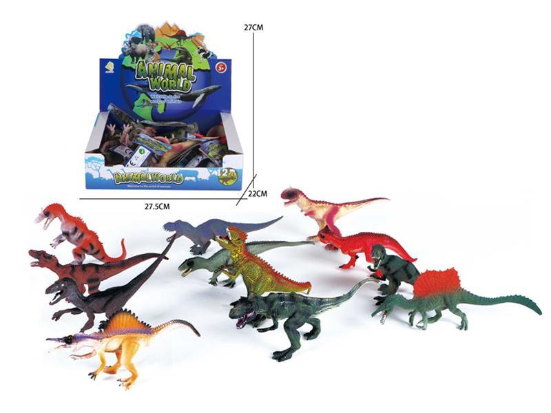 12PCS Solid Dinosaur