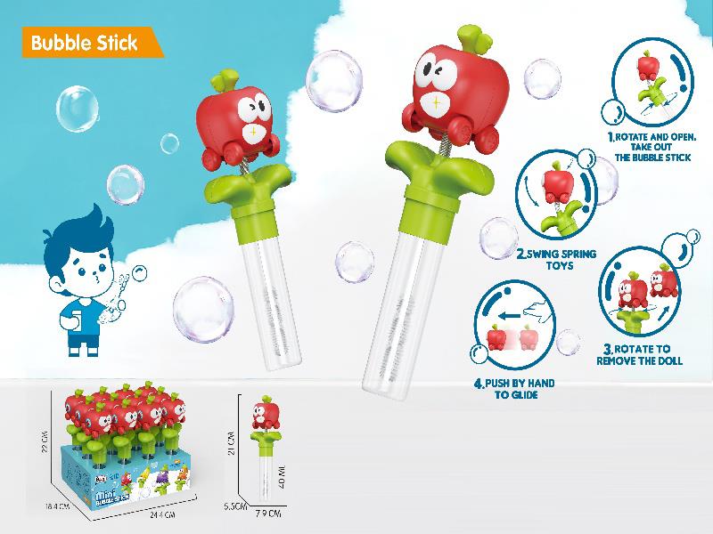 Apple Bubble Stick Shaker (3-In-1)